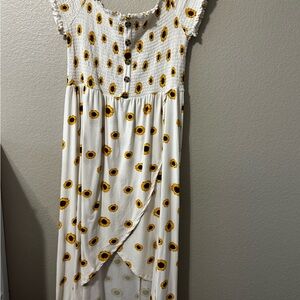 J for Justify Cream Dress with Yellow Floral Design